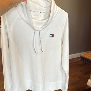 Tommy Hilfiger Women's White Hoodie Sweatshirt medium